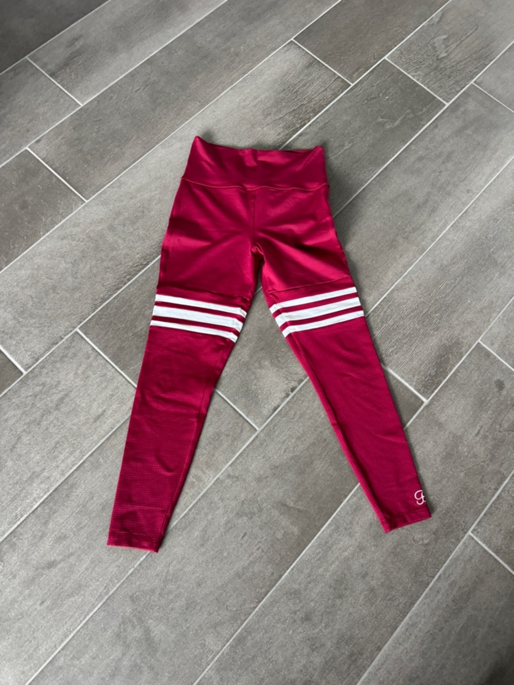 Bombshell Athletics Leggings with White Stripes